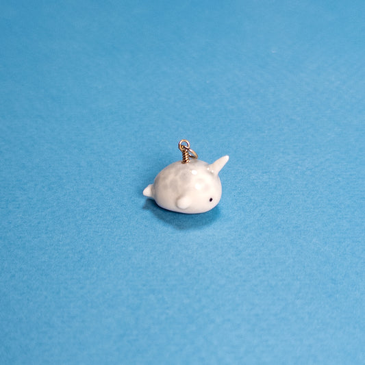 Narwhal Porcelain Charm